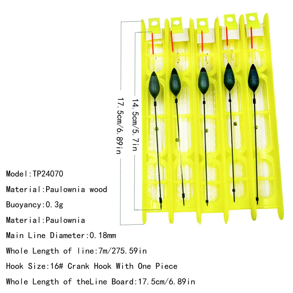 Agape Fishing Float Set WinderReady-Made Rigs tackle 5pcs/pack or 10pcs/pack Fishing Accessory Tackle 0.3G Buoyancy TP24070