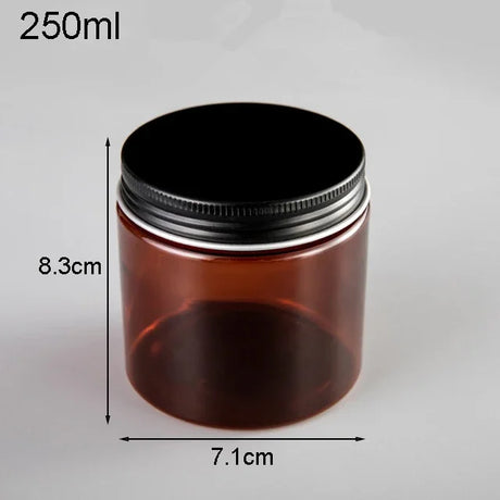 12Pcs Plastic Jar With Lids Clear Cosmetic Refillable Bottles Sample Pot Shampoo Cream Container Travel Accessories 200/250ML