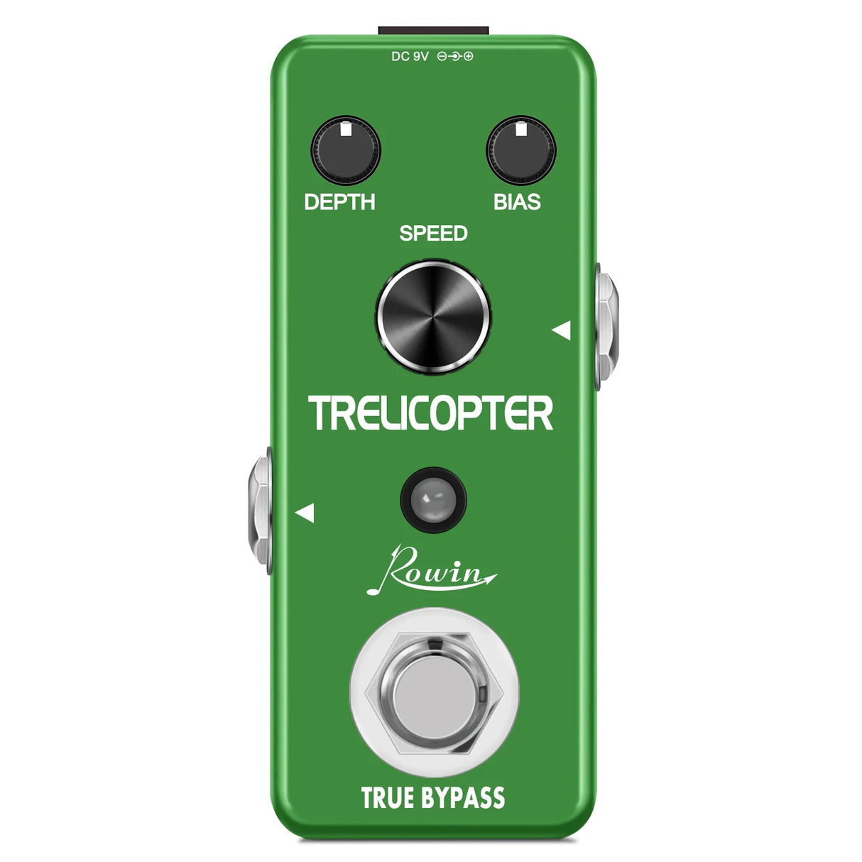 Rowin Guitar Tremolo Effects Pedal Guitar Trelicopter Pedals Classic Optical Tremolo Tone Mini Size With True Bypass LEF-327