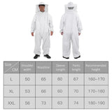 Beekeeping Suit Professional Beekeeping Supplies Cotton Suit With Round Veil Easy to Wear Large Beekeeper Clothing for Men Women