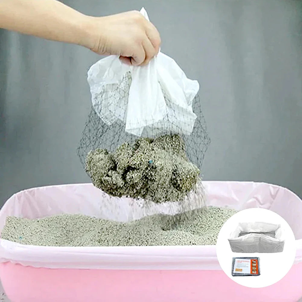 Large/Small Mesh Cat Litters Liners Bag Easy Cleaning Cat Litters Poop Tool For Cat Litters Box