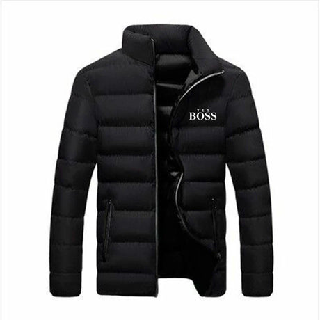 Thick Men New Warm Parka Jackets Winter Casual Men's Outwear Coats Solid Stand Collar Male Windbreak Cotton Padded Down Jacket