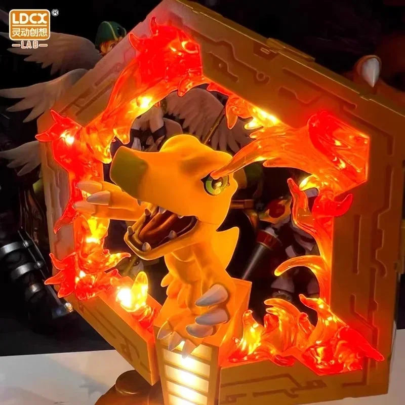 Derivatives Agumon Gabumon Night Lamp Digimon Adventure Anime Figure Animation Kawaii Light Desktop Decoration Christmas Gift