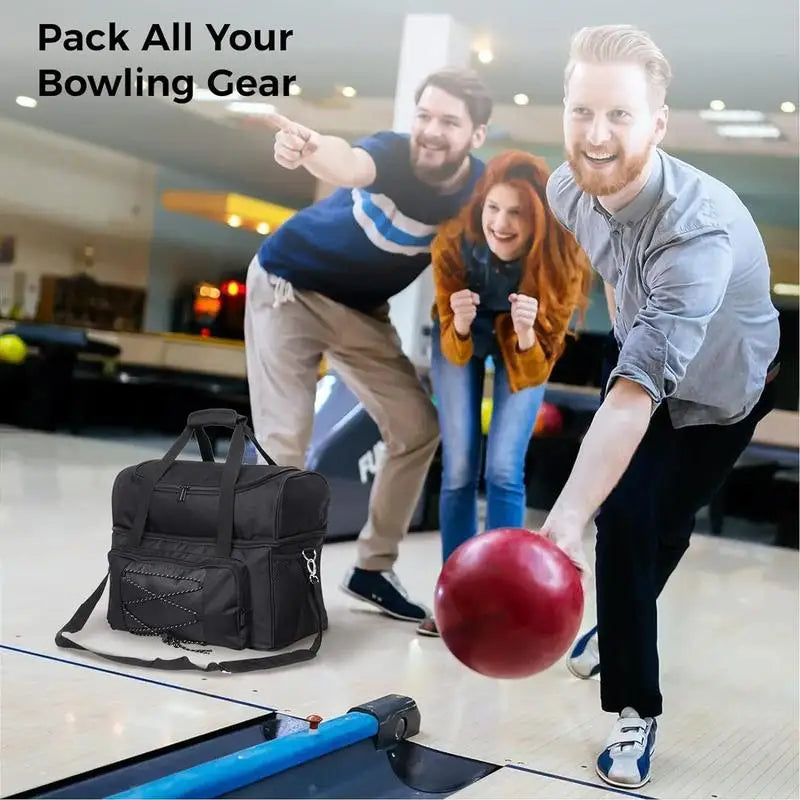 Bowling Bag For 2 Balls Bowling Tote With Ball Holders And Padded Divider Bowling Ball Tote Bag With Padded Divider And Ball