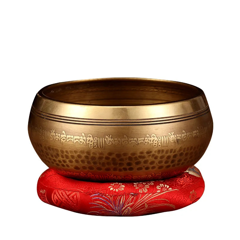 Tibetan Singing Bowl Buddhist Meditation Massage Yoga Chakra Nepal Singing Bowls Sound Healing Instruments with Accessories Gift