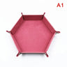 1pc Folding Hexagon/Triangle Dice Tray Purple Dice Box For RPG/DnD Games Dice Storage Case PU Leather