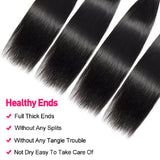 Human Hair Bundles 1/3/4 Piece Hair Extension For Women Brazilian Straight Human Hair Weave Bundles Natural Black 12A Iwish Hair