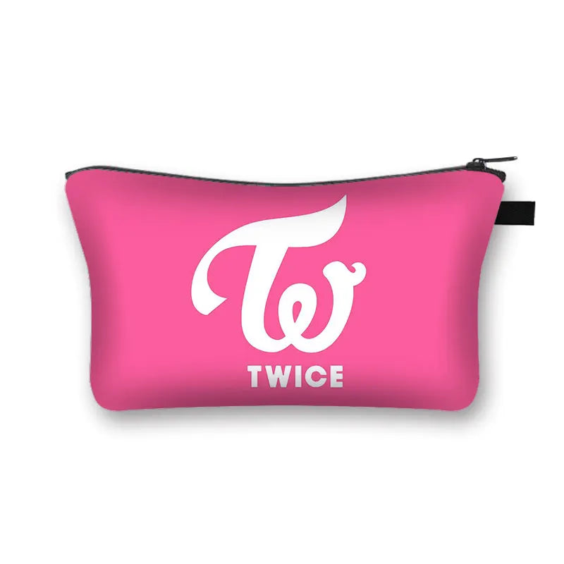 Korean Twice Cosmetic Case Fancy Nayeon Women Makeup Bags Lipstick Jewels Storage Bag Organizer Washing Toiletry Cosmetic Bag