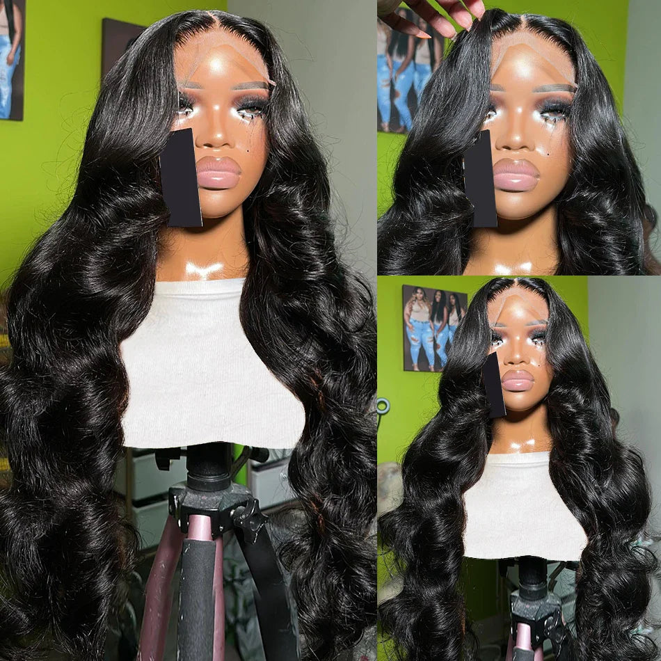 30 40 Inch Body Wave 13x4 13x6 HD Transparent Lace Frontal Wig 360 Lace Front Wig Brazilian 5x5 Closure Glueless Wig Human Hair