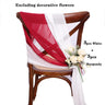 6PCS RUST Chiffon Chair Sashes 30 x 270cm Wedding Aisle Decoration for Weddings Christmas Baby Shower Birthday Party Decorations