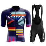 Men's Cycling Suit Jersey Mtb SCOTT Clothing Man Laser Cut Mens Sets Summer 2024 Complete Uniform Shorts Bib Short Jacket