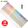 12/24Pcs Colored Gel Pens 0.5mm Fine Point Colorful Japanese Smooth Writing Gel Pen Set for Coloring Drawing Journaling