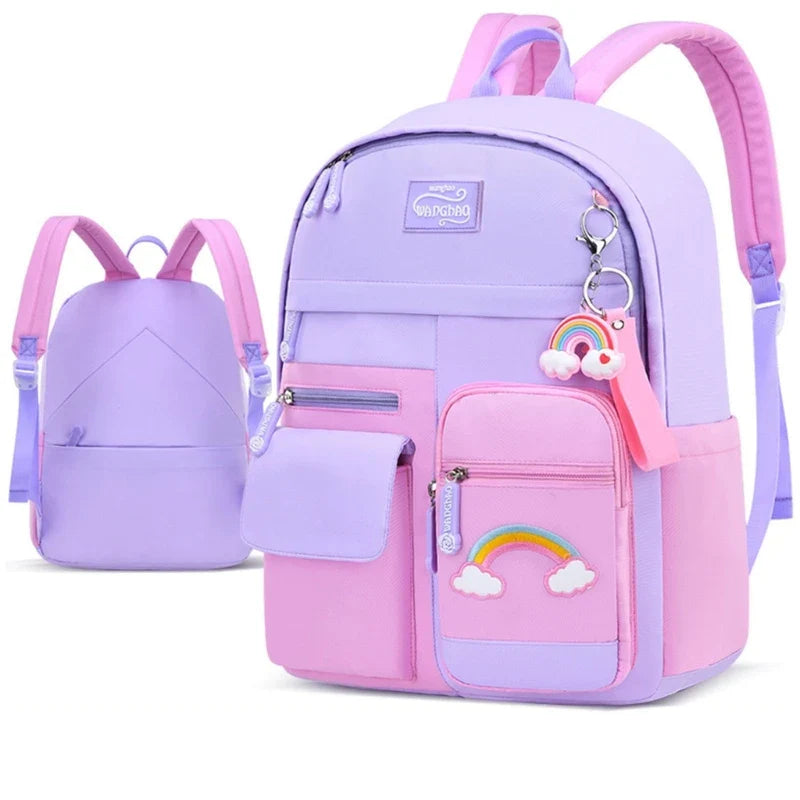 Student School Backpack for Preschool Girl Kids Cartoon Anti-theft Bookbag