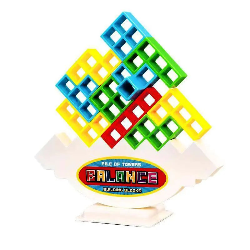 3D Tetra Tower Game Stacking Stack Building Blocks Balance Puzzle Board Assembly Brick Toy Children Psychomotor Balance Modules