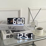 Snooze Function Digital Alarm Clock For Bedroom Bedside Led Square Single Face Desktop Digital Clock For Room