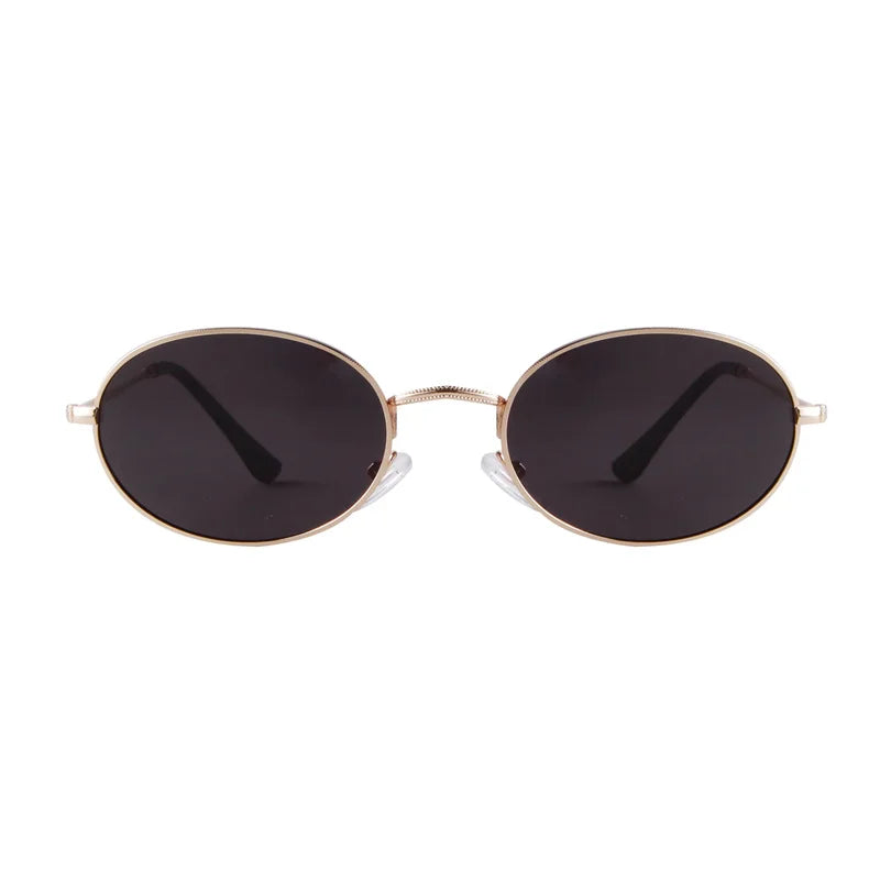 2022 New Polarized Men's Sunglasses Fashion Metal Oval Small Frame Shades Glasses Vintage Trend Punk  All-Match Sun glasses  MEN