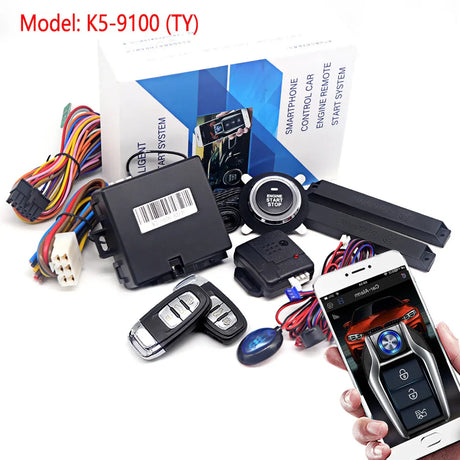 K5 Remote Starter and Car Alarm Smart App Remote Start Stop System for Cars Engine Push Start System with Auto Ignition Button