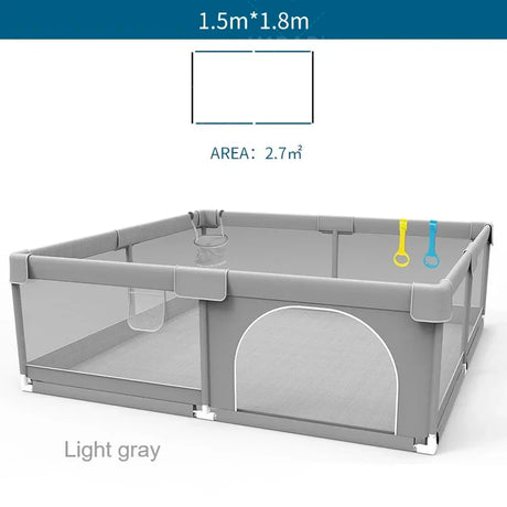 IMBABY Baby Playpens Light Gray Corralito for Baby Playground with Pull Ring Child Safety Barrier Fence Ball Box Game Playpen