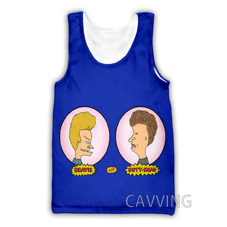 CAVVING 3D Printed  Beavis and Butthead  Tank Tops Harajuku Vest Summer Undershirt Shirts Streetwear for Men/women