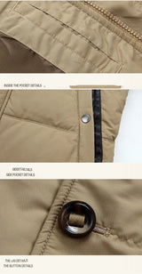 Winter White Duck Down Jacket Men Thick Warm Hooded Puffer Jacket Outwear Coat Male Casual High Quality Overcoat Thermal Parka