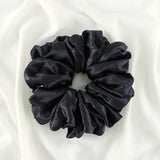 Big Size Shiny Chiffon Scrunchies for Muslim Women Custom Elastic Volumizing Oversized Neat Stitching Malaysian Bunch Hair Tie