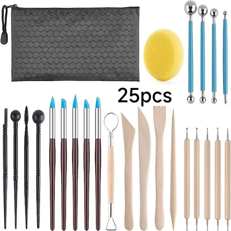 Pottery Clay Sculpting Tools Kit 8-61 Pcs/Set, Ceramic Wax Clays Carving Tools for Art Craft Pottery Sculpting Modeling Tool Set