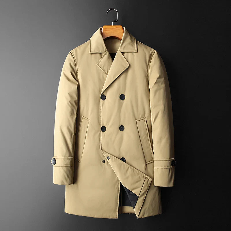 2022 winter long trench coat men jacket mens high quality coat 90% white duck down jackets men,warm thicken parkas size M-4XL