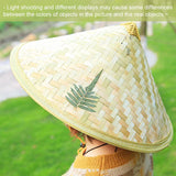 Chinese Retro Bamboo Rattan Fisherman Hat Handmade Weave Straw Bucket Hat Tourism Rain Dance Props Cone Fishing Sunshade Hat