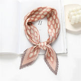 2023 Brand Crinkle Scarf Women Silk Satin Square Neck Tie Hand  Wirst Female Headscarves Bandana Shawl  Leopard Hair Foulard