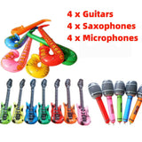 12Pcs Inflatable Instruments Toy Music Balloons Set Simulation Instrument Guitars Saxophones Microphones Party Toy Children Toys