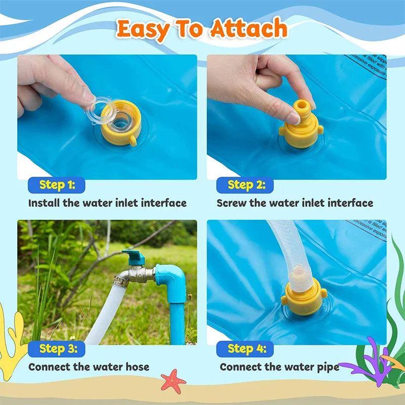 Children Play Water Mat Summer Beach Sprinkler Inflatable Spray Water Pad Outdoor Game Toy Lawn Swimming Pool Mat Kids Toys