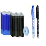 103pcs/set Black Blue Ink Erasable Pen Refills Rods Set 0.5mm Magic Erasable Gel Pen Washable Handle Office Writing Stationery