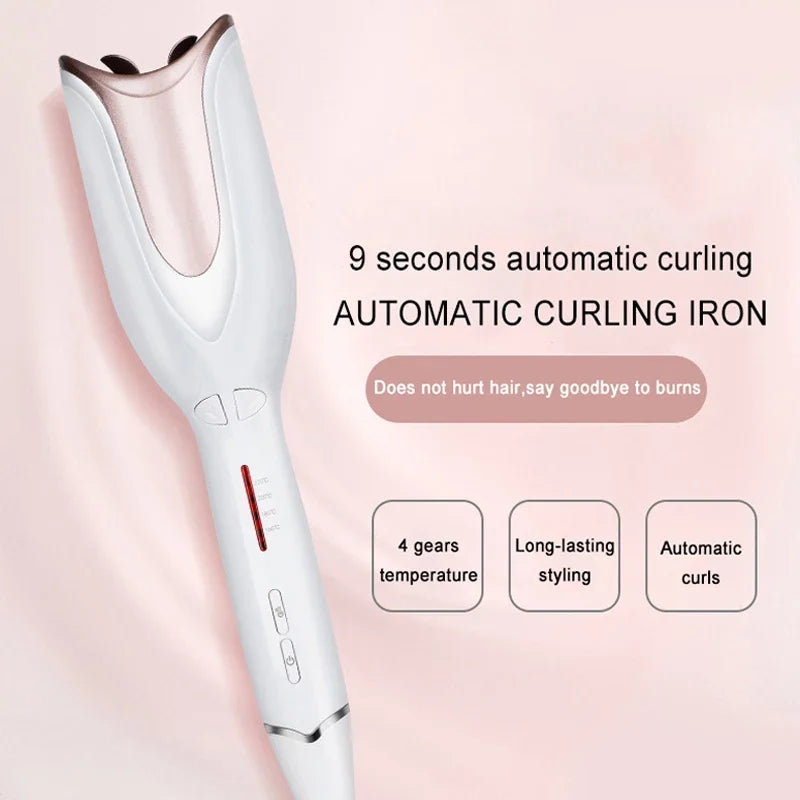 Automatic hair curler Hair care and styling appliance quickly heats cordless electric hair rotating rollers