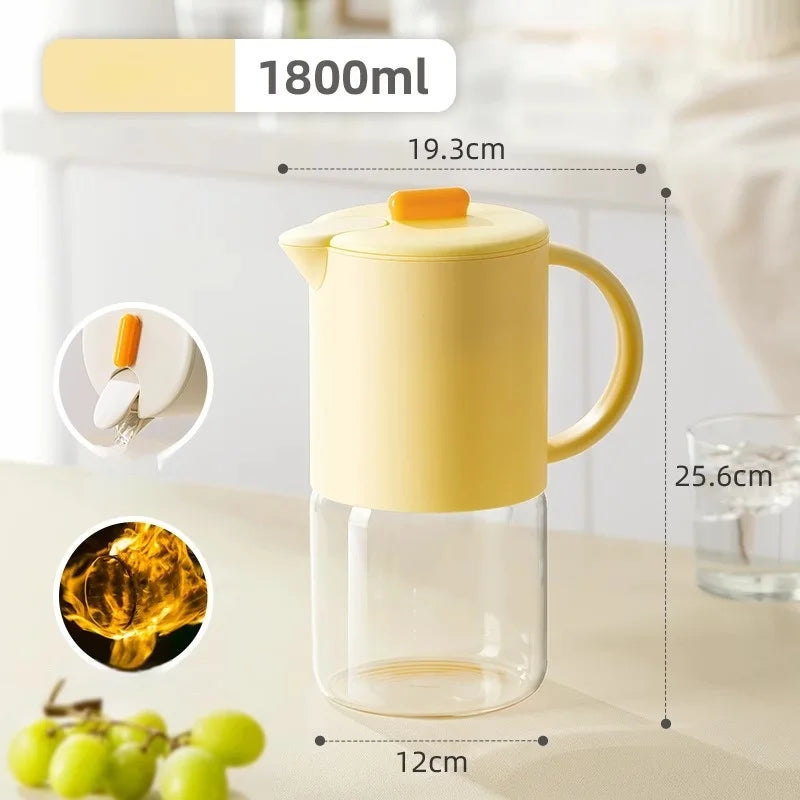 GIANXI Transparent Glass Water Jar For Home And Kitchen Portable Coffee Pot With Handle Coffee Tea Kettle Coffeeware Teaware