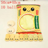 New Kawaii Animal Balls Pudding Candy Bag Pillow Plush Stuffed Mini Doll of Donut Boba Milk Tea Bat Newt Cat Nap Plushie