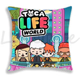 Toca Life World Pillow Case Home Decorative Toca Boca Throw Pillowcase 45*45cm Sofa Cartoon Cushion Covers Zipper Pillow Cover