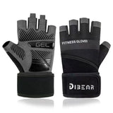 1 Pair Crossfit Weightlifting Gloves Breathable Fitness Exercise Bodybuilding Gloves Dumbbell Workout Gym Training Sports Gloves