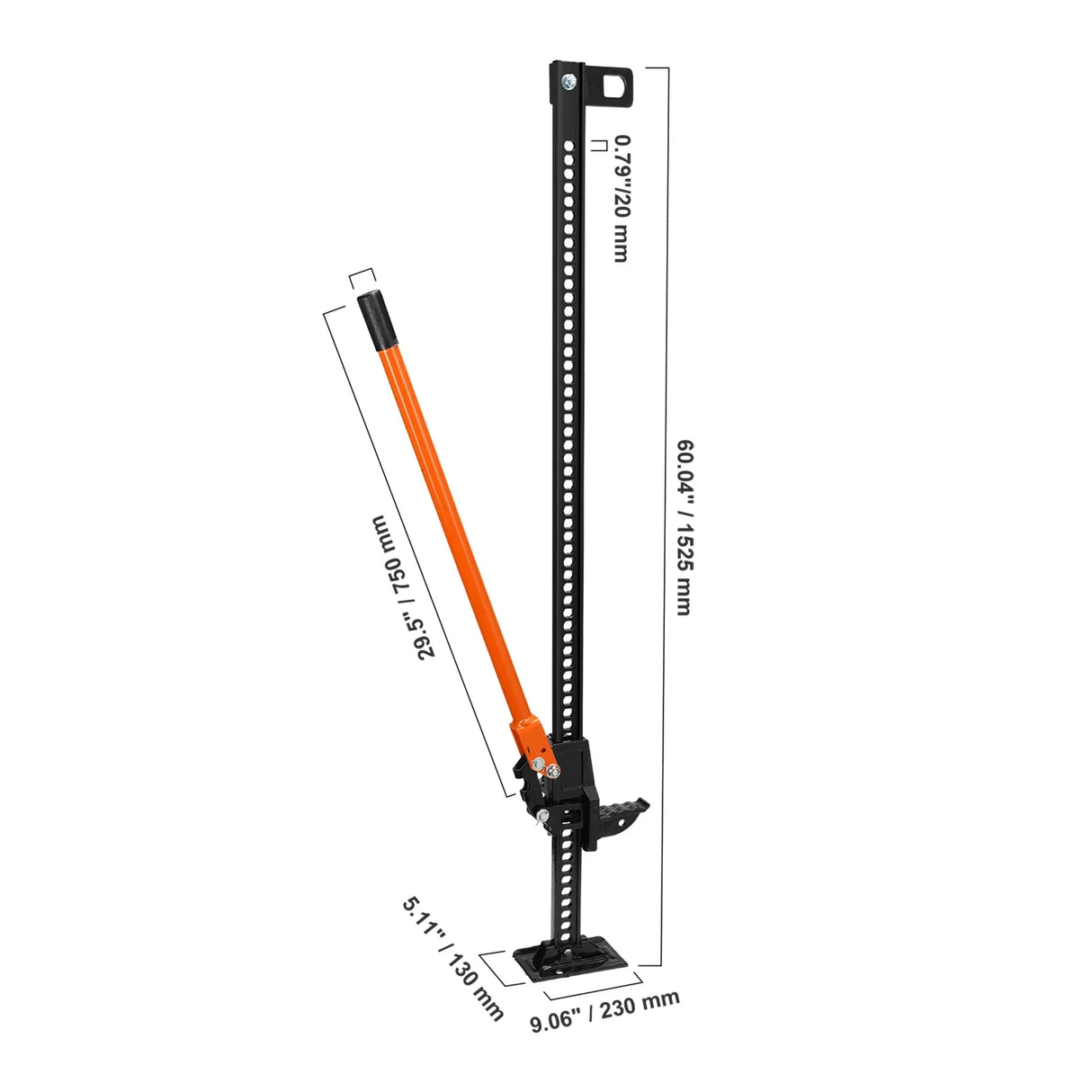 VEVOR High Lift Farm Jack 48"/60" Utility Farm Jack 7000 lbs Capacity  Road Utility Jack Heavy-Duty Farm Jack for Tractor Truck