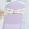 10pcs 50pcs Stretch Spandex Chair Sash Band With Round Buckle Elastic Wedding Chair Bow Tie For Hotel Party Decoration