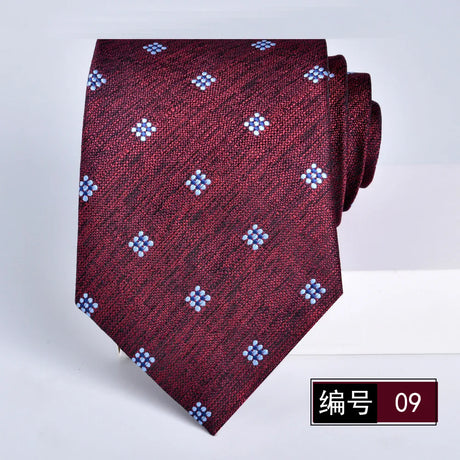 ties for men 2024 Luxury Wine Red Groom Wedding Accessories Dot Stripe gravata 8cm Necktie Kravaty Corbatas De Hombres