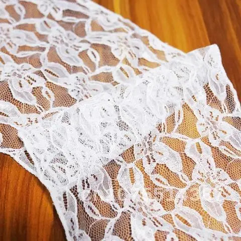 Elegant Lace Flower Chair Sashes 18x275cm White Black Beige Chairs Bow Ties for Banquet Wedding Party Chair Cover Decoration