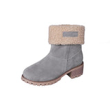 2023 Winter Boots Women Fur Warm Snow Boots Ladies Warm Wool Booties Ankle Boot Comfortable Shoes Casual Female Mid Calf Boots