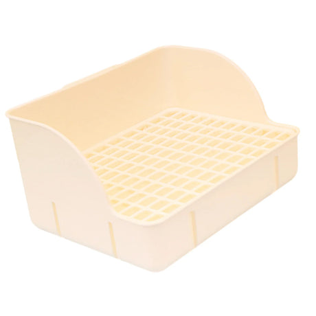 Rabbit Litter Box for Cage Corner Litter Pan Durable Anti Splashing Pet Toilet Corner Toilet Box for Rats Cage Accessories