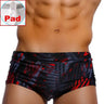 Sexy Summer Men Swimwear Swimsuits Square Graffiti Surf Swim Boxer Briefs Bikini Shorts Beach Trunks Boardshorts Brazilian Cut