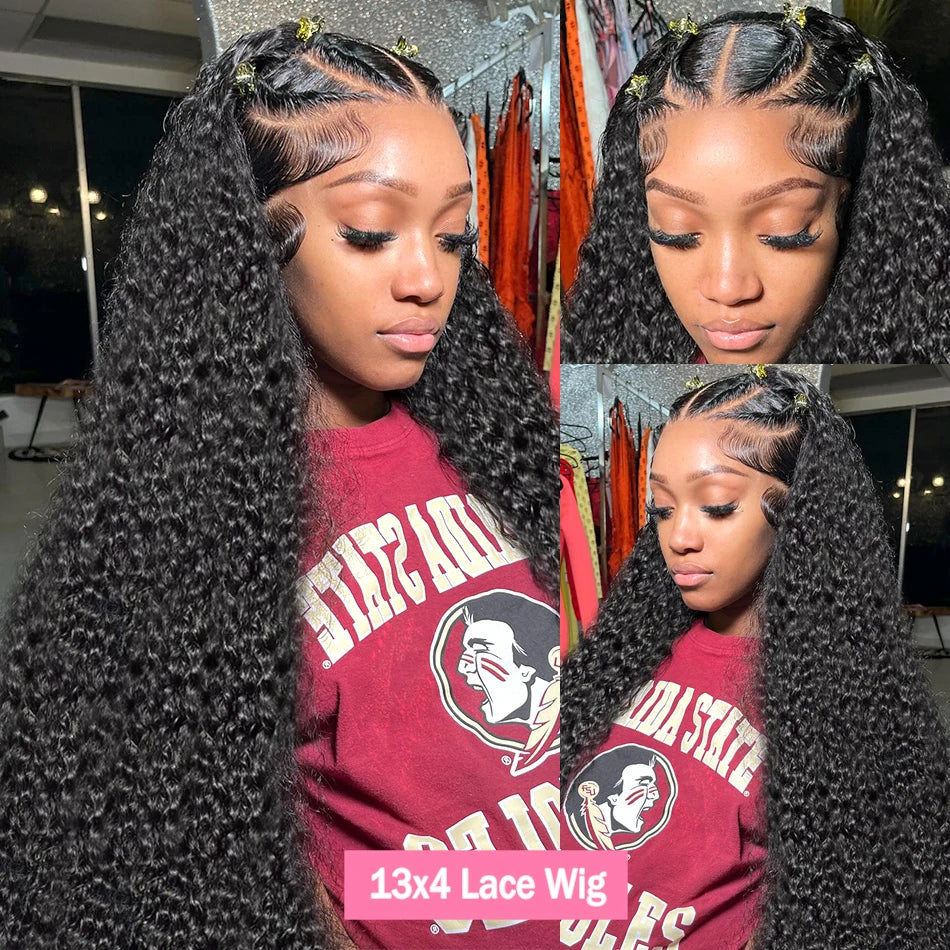 250 Density 30 40 inch Brazilian Curly 13x6 Hd Lace Front Human Hair Wigs Deep Wave Ready To Wear Glueless 360 Lace Frontal Wig