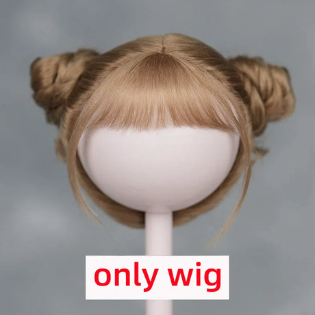 30cm Doll Wig Bangs Ponytail Curly Soft Mohair Wig Suitable for1/6BJD Doll Wig Toy Accessories 6-7 Inches Hair