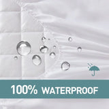 Waterproof Mattress Protector, Fitted Sheet Waterproof Mattress Cover, Breathable & Noiseless Mattress Pad, With Deep Pocket