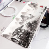 Black and White Wave Art Mouse Pad XXL 900x400mm Large Computer Mousepad Cool Gaming Cartoon Pad to Mouse Keyboard Desk Mice Mat