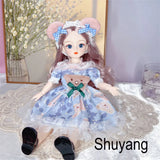 Attractive Eyes 1/6 Bjd Byte Dolls For Kid Girls Birthday Gift Ball-jointed Anime Figure Doll 30cm with Dresses Clothes Dress Up