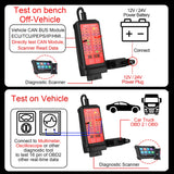 WOYO 12V 24V Car OBD Breakout Box 16 Pin OBD2 Diagnostic tool with 27.5/59inch OBD extension cable, Automotive CAN Tester Box